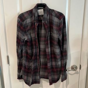 Grey, Red and Black Flannel